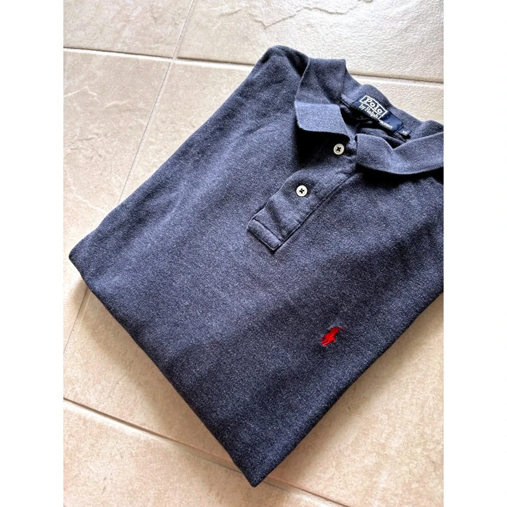Polo Ralph Lauren Rugby Shirt Men Sz XL Blue 90s Preppy‎ Country Club Vintage